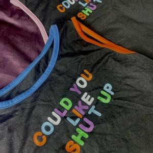 “ could you like shut up “ crop top